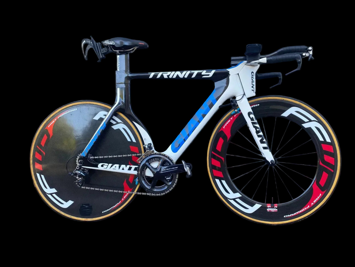 Giant Trinity Advanced SL- Shimano Dura Ace - Zwart, Wit, Blauw - Carbon